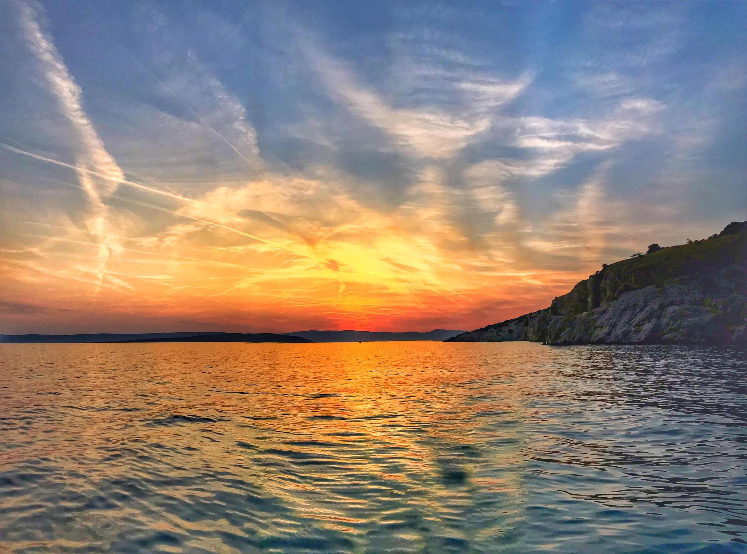 Sonnenuntergang Wild Bays Private Bootsfahrt mit Bobo
