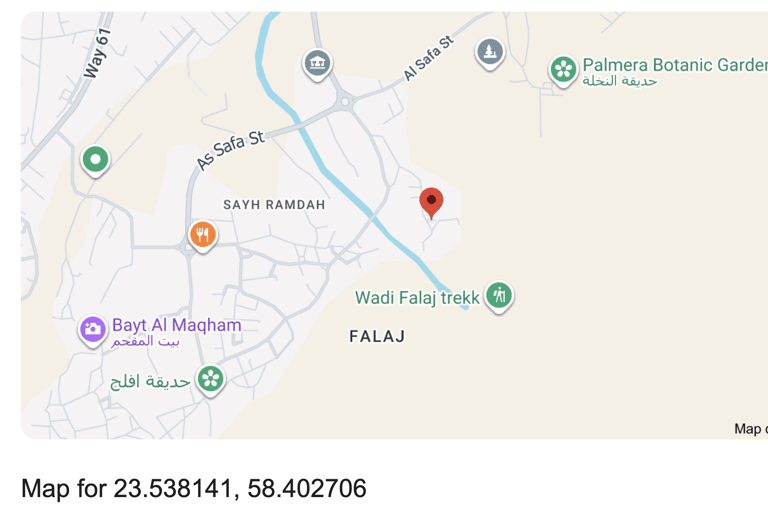 Omani Rooftop Terrace Dining + Village / Wadi Tour
