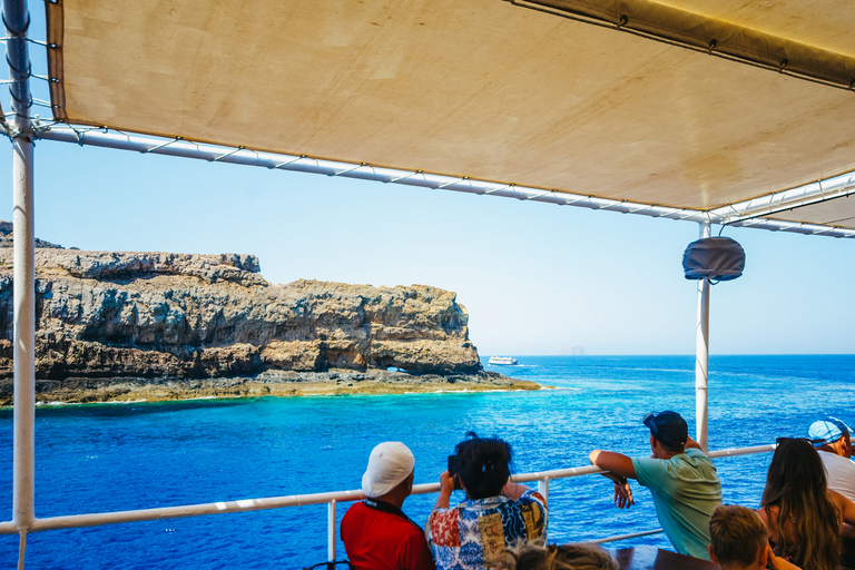 Depuis le port de Kissamos : croisière en bateau vers la lagune de Balos et GramvousaDepuis le port de Kissamos : croisière en bateau vers Balos et Gramvousa et déjeuner