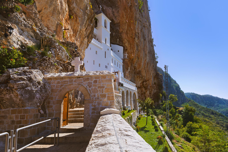 From Budva: Day Trip to Ostrog Monastery Group Tour from Sveti Stefan
