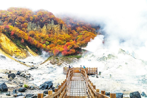 Noboribetsu: Jigokudani &amp; Toya Tour de 1 día desde SapporoPlan Estándar