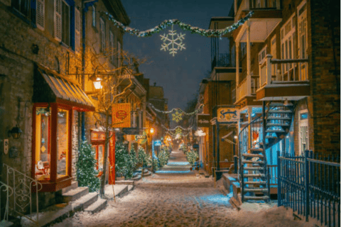 Visite à pied privée de la magie de Noël à QuébecQuébec : visite à pied privée de la magie de Noël