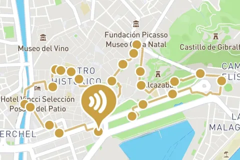 Audioguide City Walk Malaga för kryssningar (tyska & engelska)