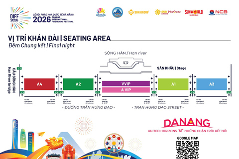 Da Nang International Fireworks Festival 2026 Ticket Grandstands A3 QR Ticket