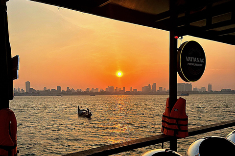 Phnom Penh: Sunset Cruise - Three Packages to Choose From! Golden Package - Freeflow Beer, Soft Drinks & Delicious Food