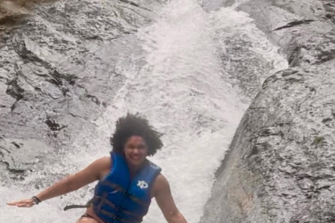 San Juan: Rainforest Waterslides & Beach Tour with Transport San Juan: El Yunque Rainforest and Luquillo Beach Day Tour