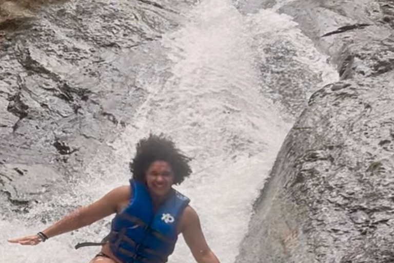 San Juan: Rainforest Waterslides & Beach Tour with Transport San Juan: El Yunque Rainforest and Luquillo Beach Day Tour