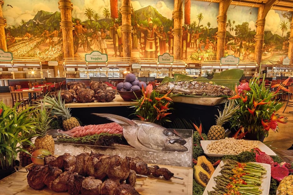 Oahu: intrare la Centrul Cultural Polinezian și spectacol cu bufet