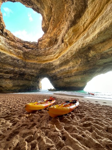 Visit Benagil Guided Kayak Tour in Benagil Caves in Algarve and Evora