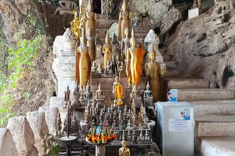 Cultura tradicional de Luang Prabang + cueva + puesta de sol +(Ticket)