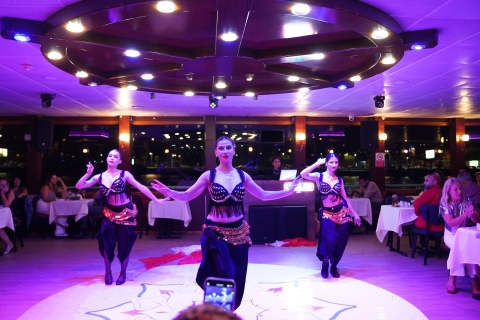Istanbul: Dinner Cruise & Entertainment with Private Table Cruise with Bosphorus Tour, Shows, and Soft Drinks