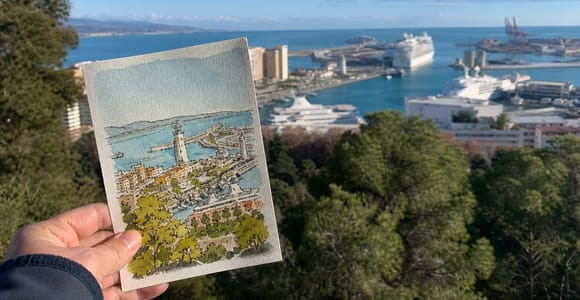 Málaga: Segway Tour with Watercolor Workshop