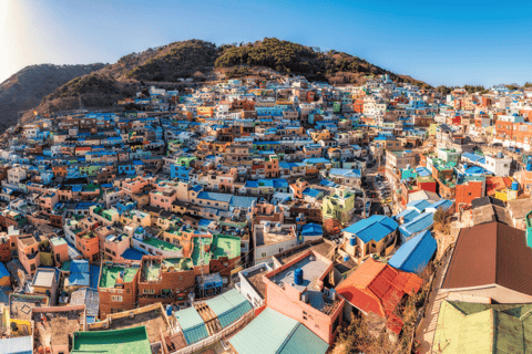 Busan: Taejongdae, crucero aéreo, pueblo y playa de GamcheonExcursión en grupo, encuentro en la estación de Seomyeon