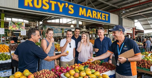 Cairns: Rusty&#39;s Market Guided Food Tour with Tastings