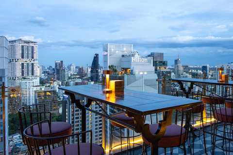 Bangkok: Mojjo Rooftop Lounge &amp; Bar - pakiet z jedzeniem i napojamiMojjo 3 dania z koktajlem Free Flow Mocktail