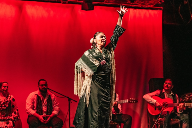 Barcelona: pokaz flamenco w teatrze City HallBilet VIP: miejsca siedzące w strefie prywatnej w pierwszym rzędzie i 2 napoje