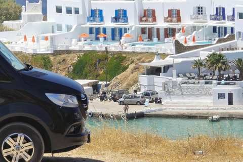 Tour privato di 4 ore dell&#039;isola di Mykonos in minibus di lusso