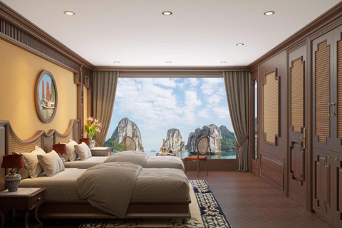 Hanoi: 2-Day Halong & Bai Tu Long Bay 5-Star Cruise, Balcony Halong: 2-Day Halong& Bai Tu Long 5-Star Cruise with balcony