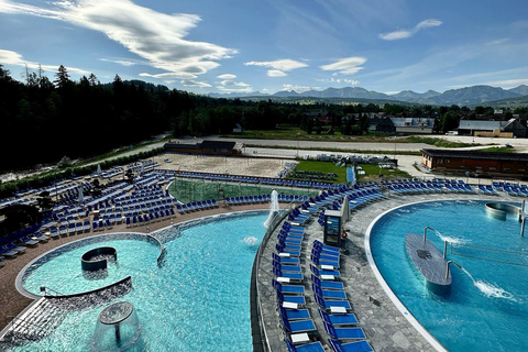 Zakopane: Sneeuwscootertocht met thermale baden &amp; ophaalservice vanaf je hotel