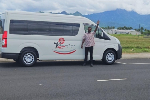 Fidschi: Nadi Flughafentransfer zum Hotel bei der AnkunftVom Flughafen Nadi zum DoubleTree by Hilton sonaisali