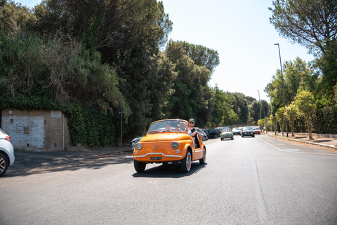 Timeless Rome: A Journey in Fiat 500 or Convertible Fiat 500 Shared Vintage Convertible Fiat 500 experience