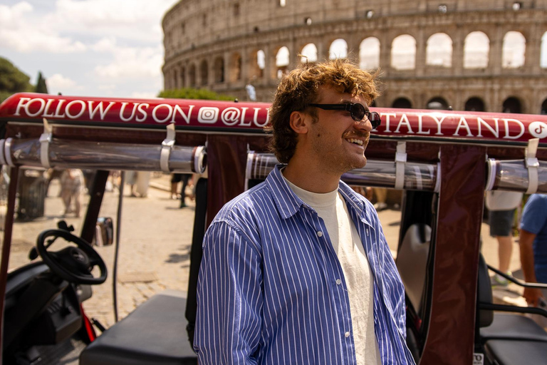 Rome : Golf Cart Food & Sightseeing Tour Tour with Pick-up & Drop-off