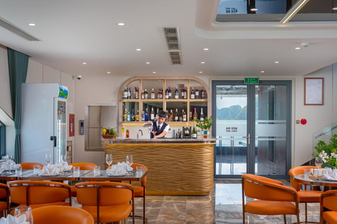 Discover Halong Bay with 5-star Leona Cruise Day Tour Pick up from Hanoi by Dcar Limousine