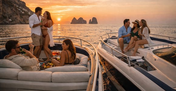 Private Sunset Boat Tour of the Amalfi Coast with Aperitif