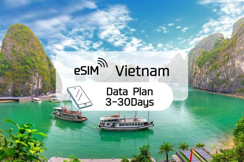 Vietnam: eSim Mobiel Data Dagplan (3-30 Dagen)