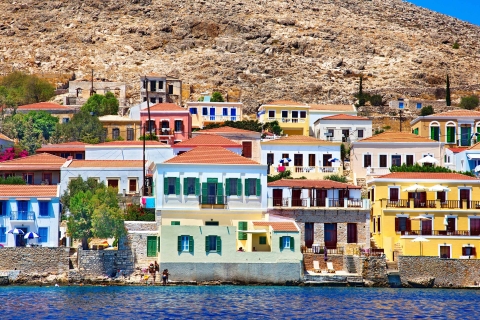 Rhodes: Day Trip to Symi Island by Fast Boat Boat Tickets + Transfer from Theologos, Kolymbia, Afandou