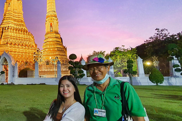 Bangkok: Tour serale con Wat Arun, Wat Pho e giro in Tuk TukTour di gruppo in inglese