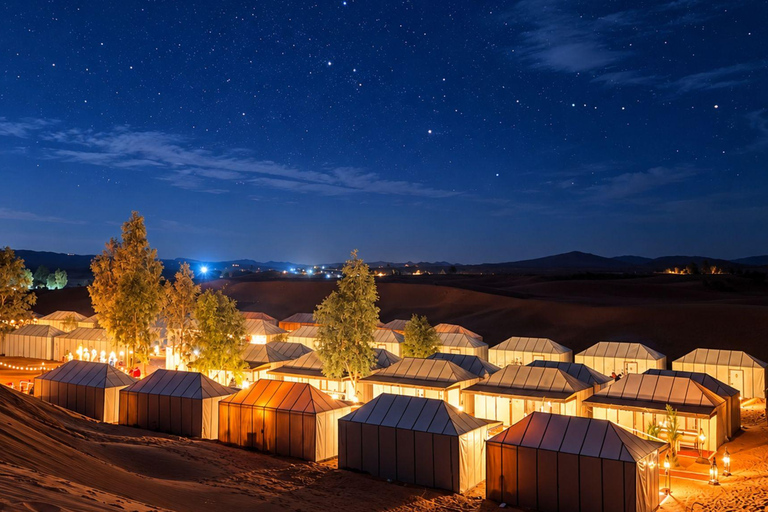 From Fes: 3-Day Merzouga Desert Tour to Marrakech Standard Desert Camp Experience (Shared Facilities)