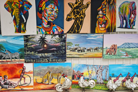 Private Cultural Souvenir Shopping and Giraffe Center Tour