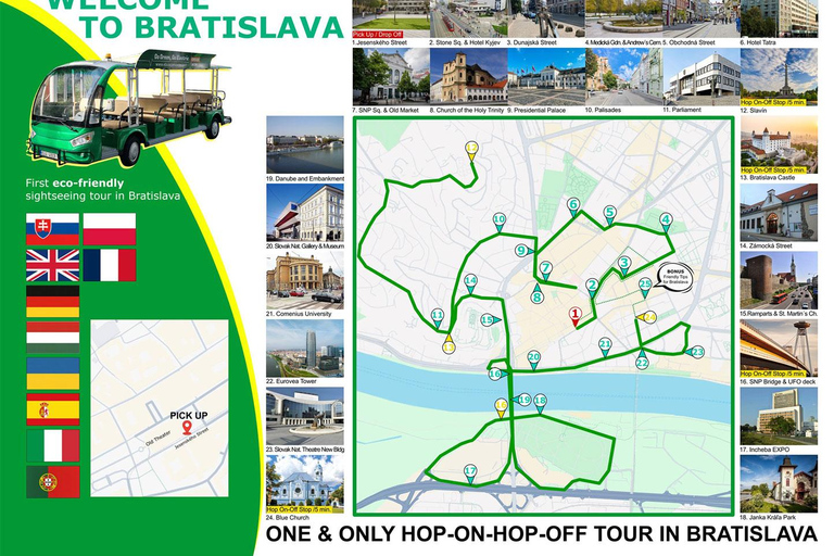 Bratislava: Hop-On Hop-Off Bus Tour Full Day Ticket