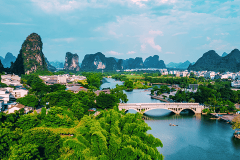 Yangshuo: Widokowy lot helikopterem nad rzeką Yulong