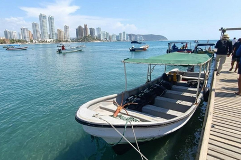 Santa Marta: Playa Blanca Boat Trip with Lunch Options White Beach and Aquarium with English-speaking Guide
