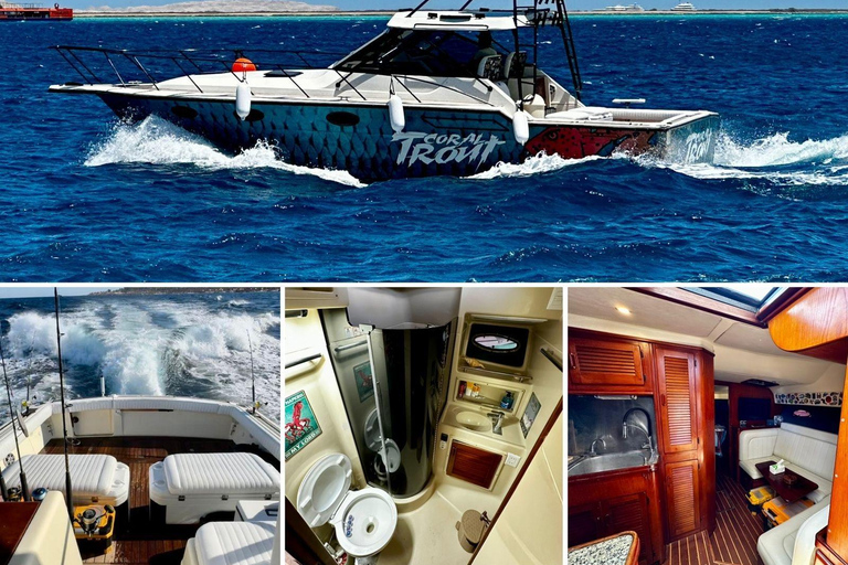 Hurghada: Przygoda wędkarska na Morzu Czerwonym z nurkowaniem i lunchem