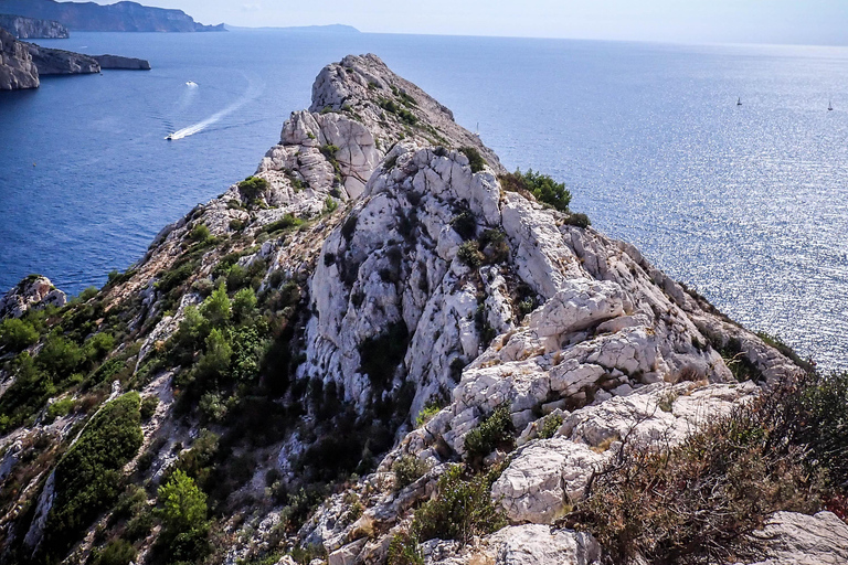 Séance de découverte de l'escalade dans les Calanques près de Marseille