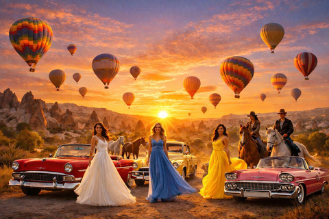 Cappadocia:Classic Car Tour with Hot Air Balon Views- Sunset Cappadocia: Classic Car Tour with SUNSET Views