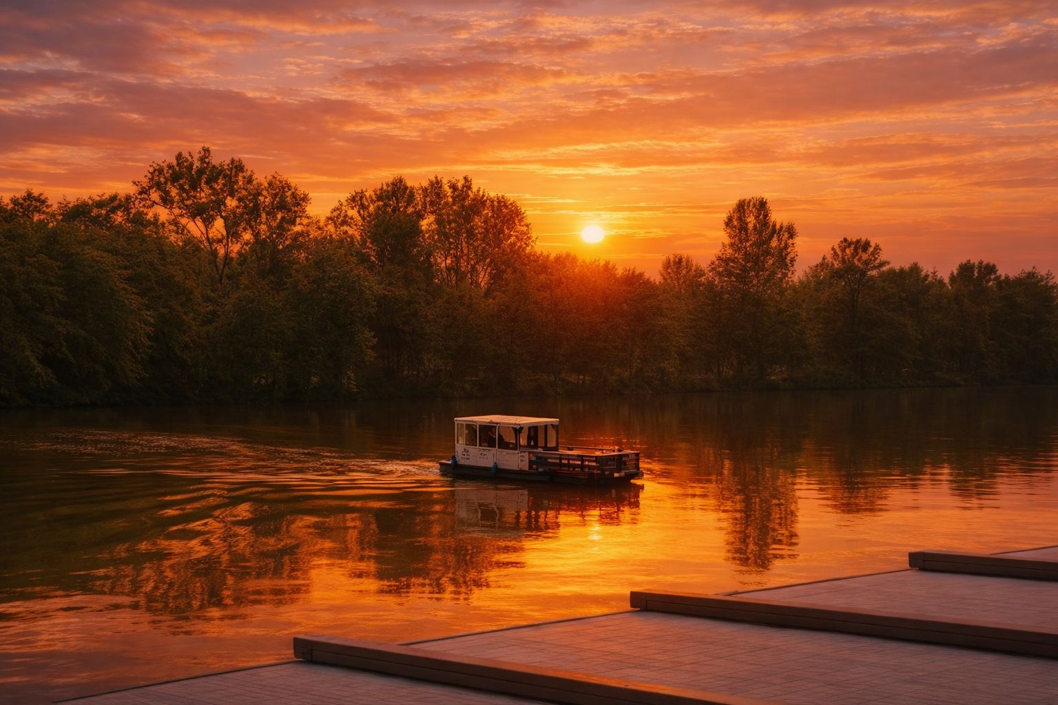 Stuttgart: Afterwork- oder Sundowner Rundfahrten mit dem Floßboot