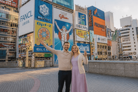 Osaka Dotonbori: Morning Glico Osaka castle Crowd-Free Tour Dotonbori Glico