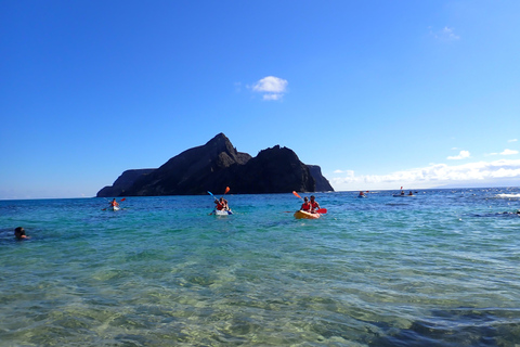 Aventure en kayak à Calheta : Plage de Zimbralinho ou tour de l&#039;îlot Cal