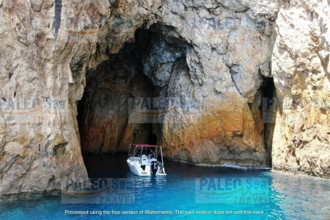 Corfú:Excursión en lancha rápida-Cuevas Azules,Paraíso y Yali.