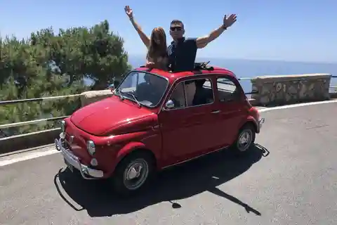 From Amalfi: Vintage Fiat 500 Photo Tour to Positano