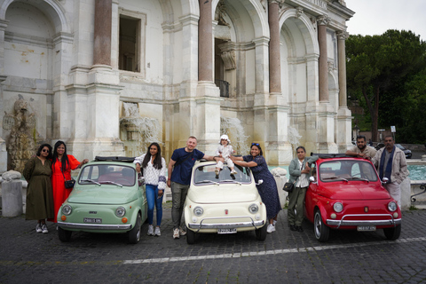 Timeless Rome: A Journey in Fiat 500 or Convertible Fiat 500 Shared Vintage Convertible Fiat 500 experience