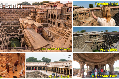 From Agra to Bundi Drop via Fatehpur Sikri and Chand Baori Private Tour with A/C transport and Dedicated Driver.