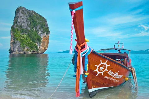 Krabi: Luxury Vintage Wooden Boat Cruise With Island Hopping Private : One day Hong Islands Tour