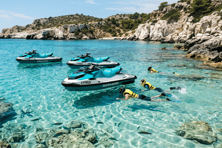 Protaras: Guided Jet Ski Tour - Caves, Lagoon & Snorkeling