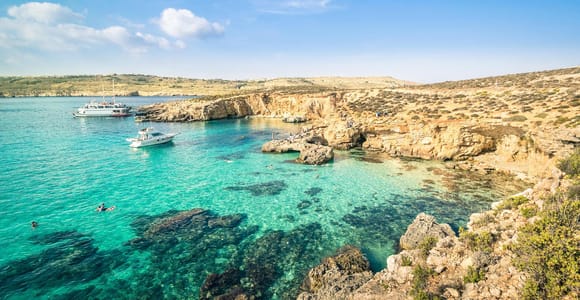 From St. Julian&#39;s: Comino and Blue Lagoon Trip by Speedboat