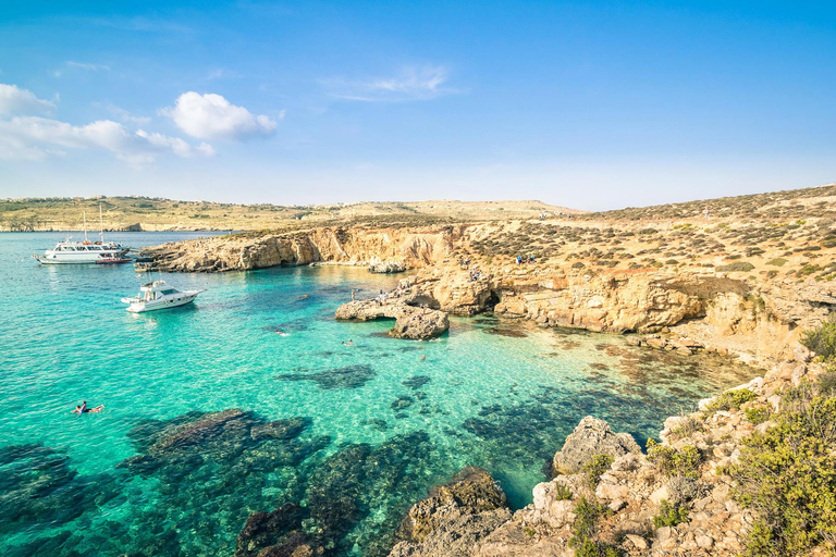 Desde San Julián Gozo, Comino, Laguna Azul en lancha motora